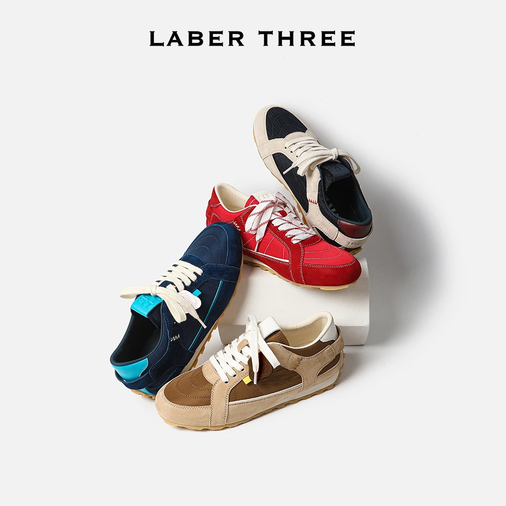 LABER THREE 早春多巴胺色系轻盈透气复古糖果阿甘鞋德训鞋