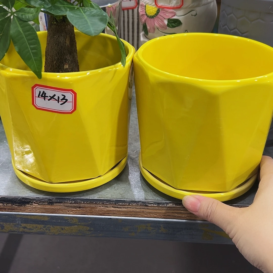 外贸尾单陶瓷花盆10米包邮