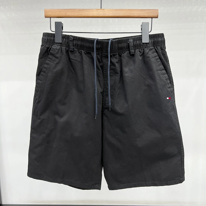 美式轻奢汤米男士短裤夏季高级感时尚户外宽松运动休闲纯棉五分裤