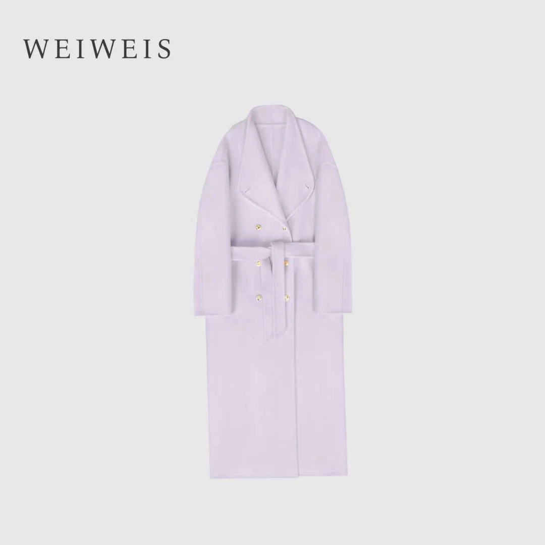 【月宫仙子】山羊绒美利奴绵羊毛显瘦慵懒感双面中长款大衣