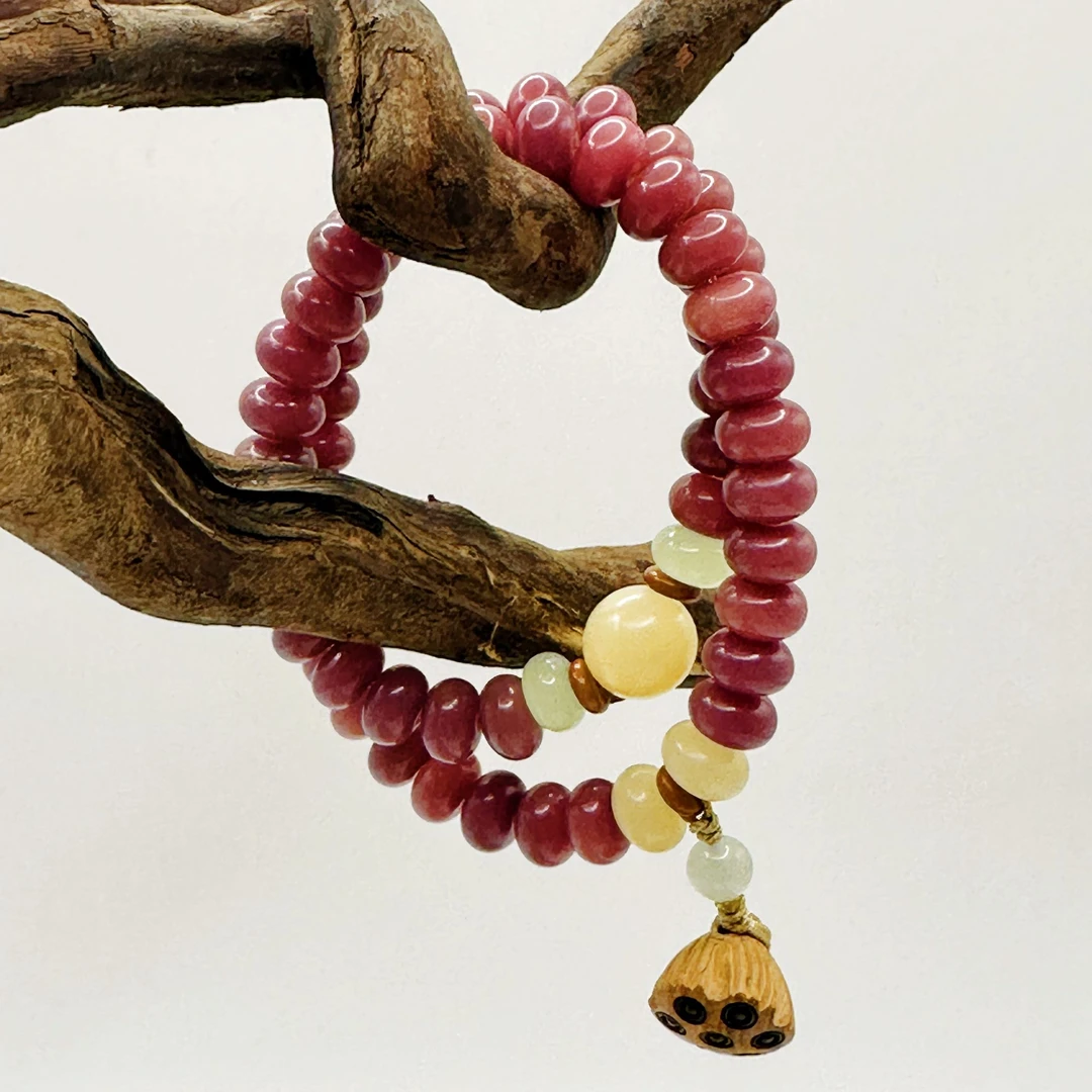 STJ016 乌梅子菩提莲蓬双圈手串（无礼盒）