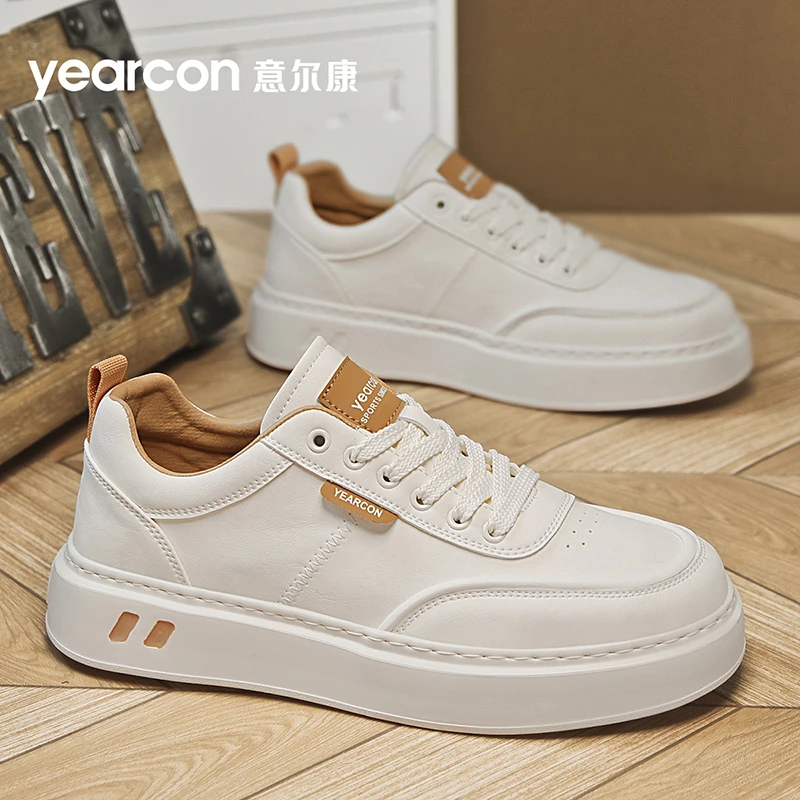 意尔康男鞋板鞋春秋季2025新款潮流百搭小白鞋男士软底运动休闲鞋