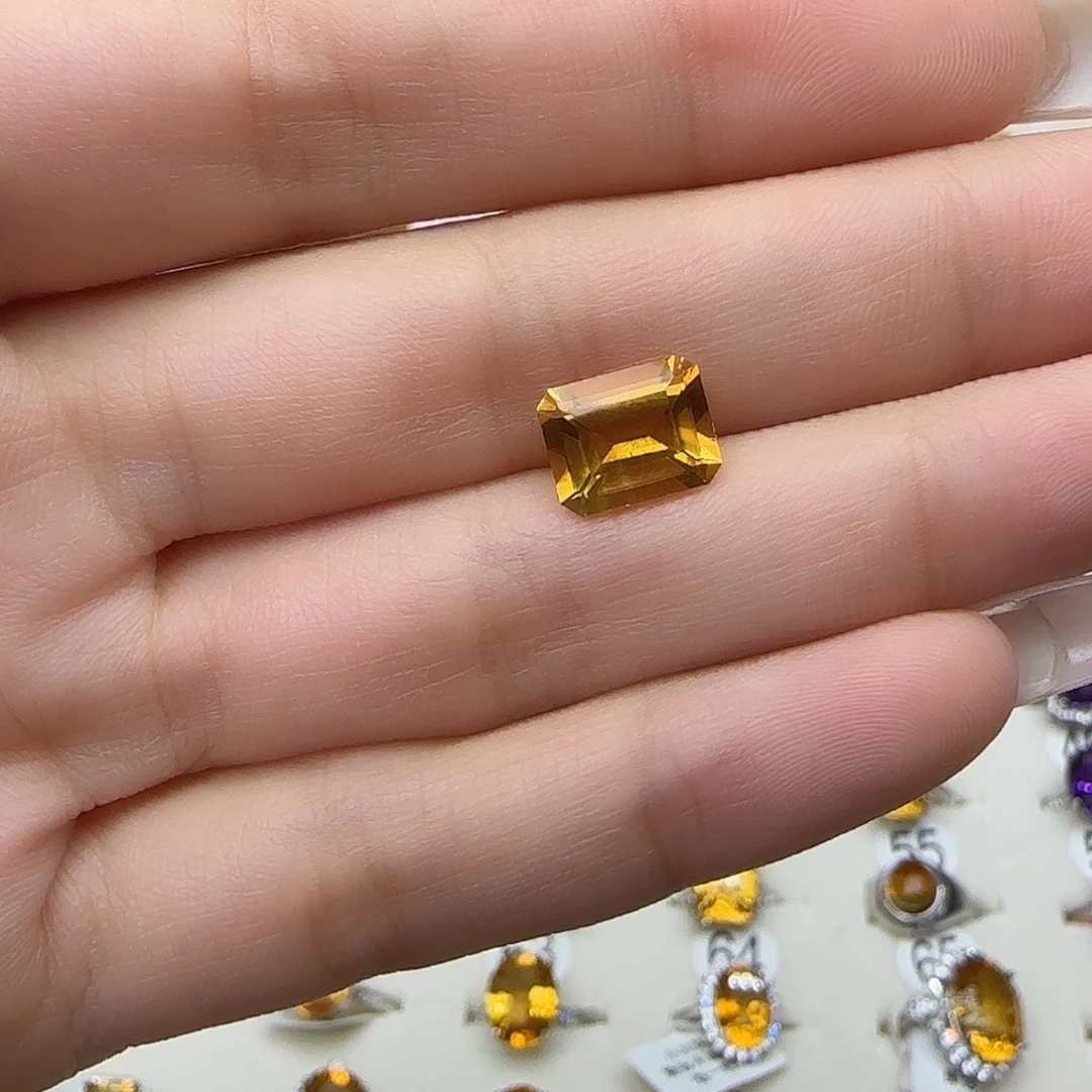 多***。未镶嵌水晶珠宝半成品纯天然无优化黄水晶裸石定制Q