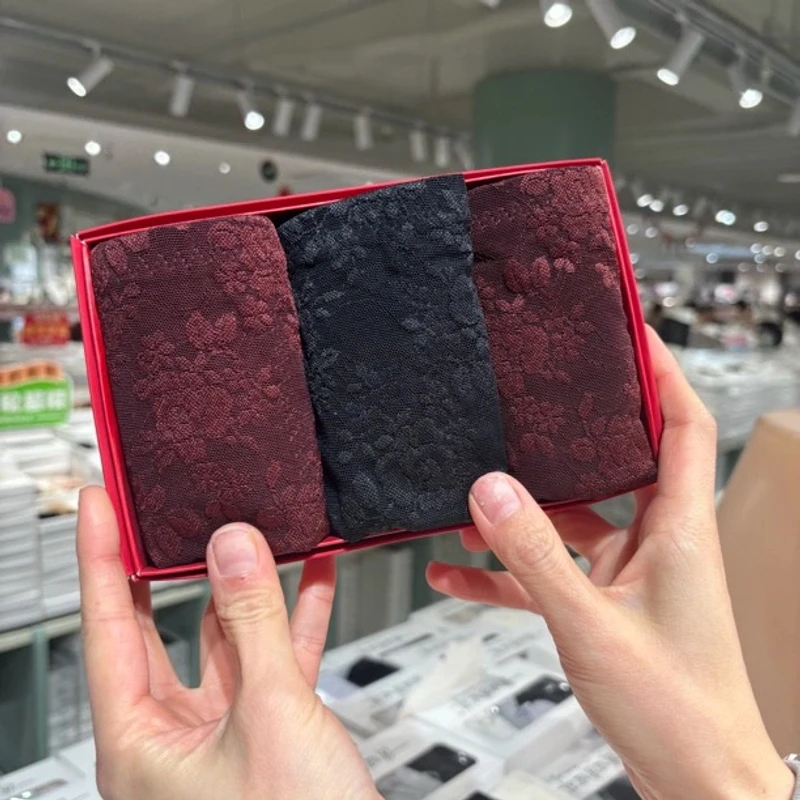 娜娜定制中高腰蕾丝女士内裤收腹提臀（80-130斤）