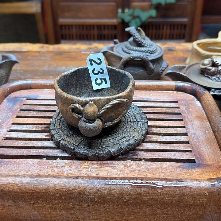 纯手工制作粗陶茶具