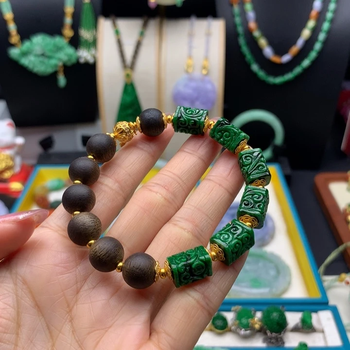 翡翠未镶嵌手链翡翠手串