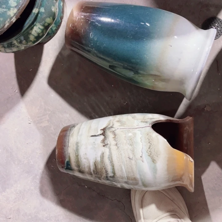 口径14高度26两只瑕疵