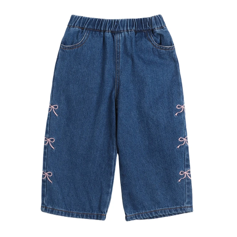 小O爸女婴童 洋气直筒牛仔裤春秋季喇叭裤 BHK94013