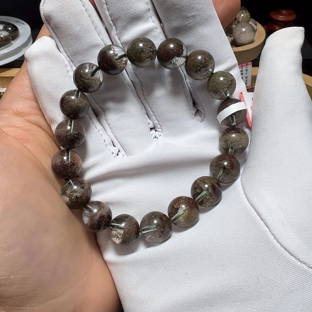 手串未镶嵌水晶绿幽灵半盆11+