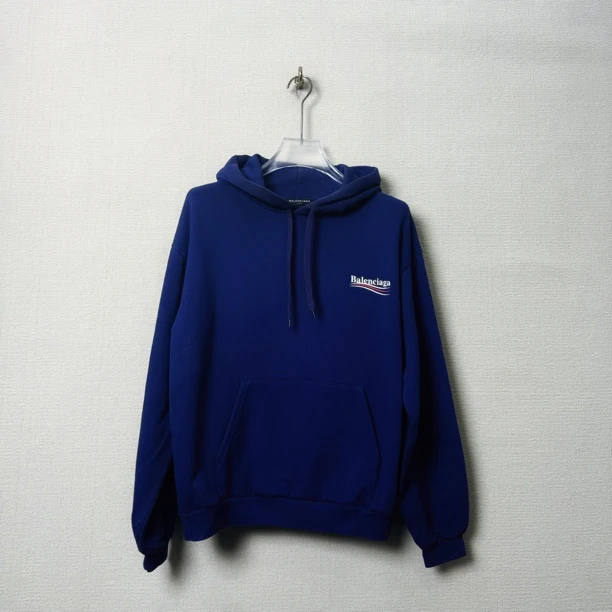 99新 Balenciaga/巴黎世家 波浪Logo宽松连帽卫衣/尺码M