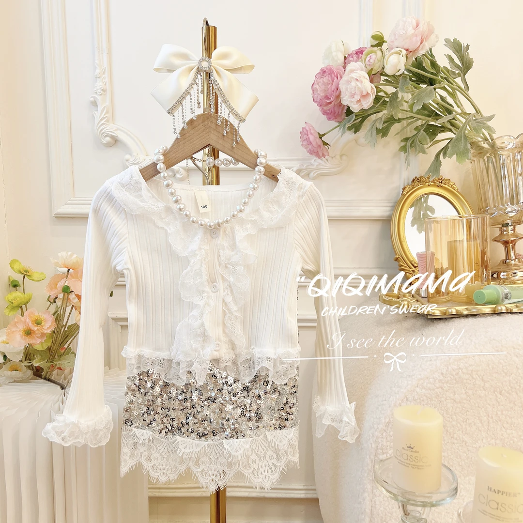 【QI奇妈】女童精致时尚淑秋冬装儿童女孩气质女宝宝套装23378+L127