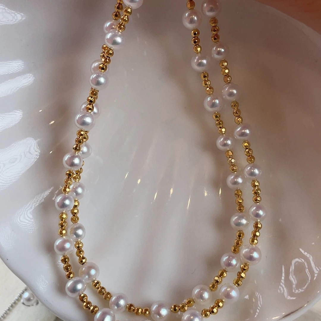 颈饰银S925镶嵌淡水珍珠