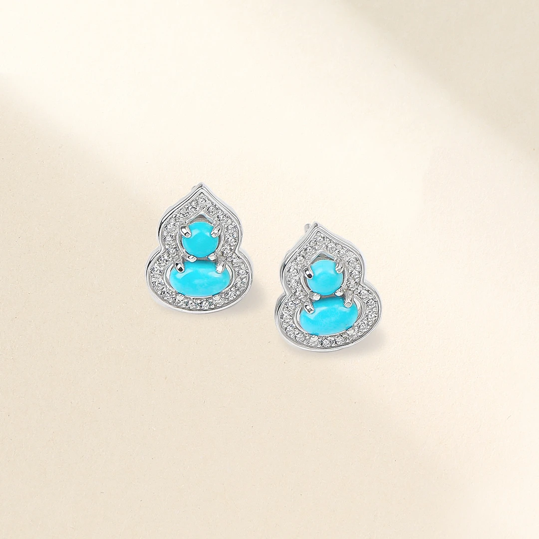 Tender Jinger25新款天然美松葫芦满天星耳饰轻奢时尚