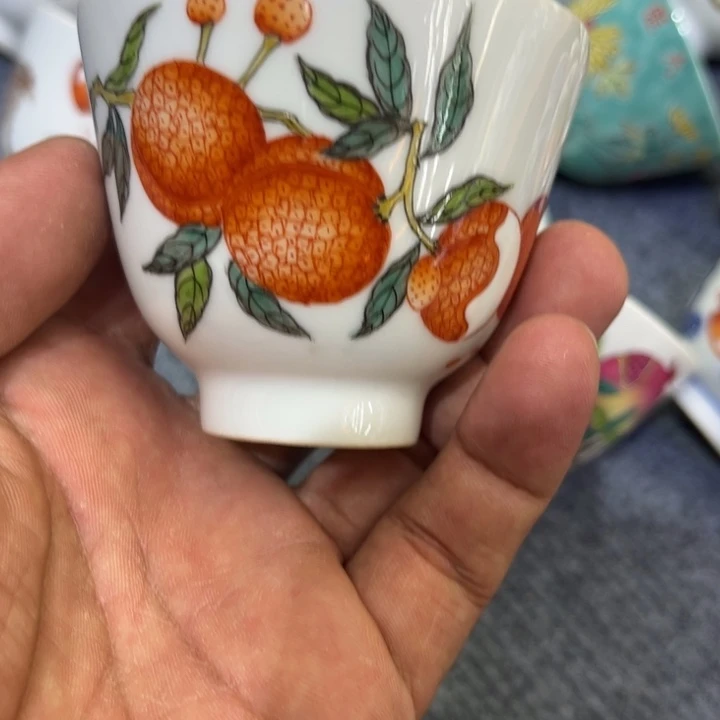 纯手绘精品盖碗杯