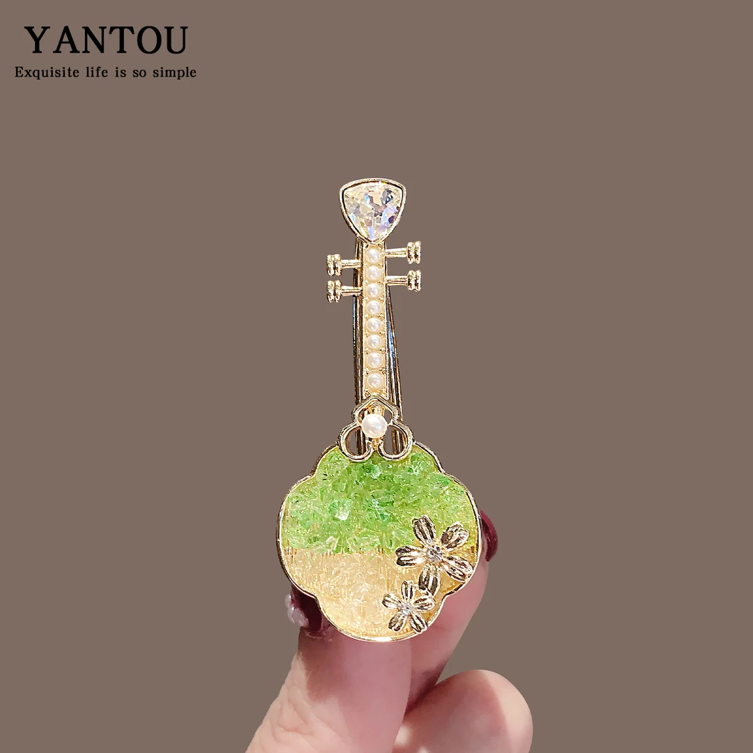 新中式国风气质琵琶刘海侧边鸭嘴夹女2025新款优雅百搭发夹头饰