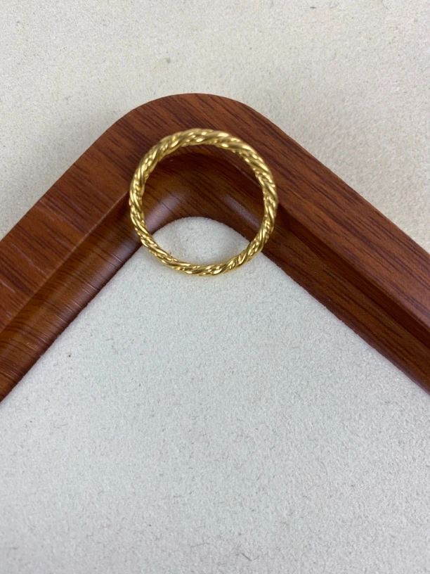 麻花戒指17#0.53足金999先鉴定后发货