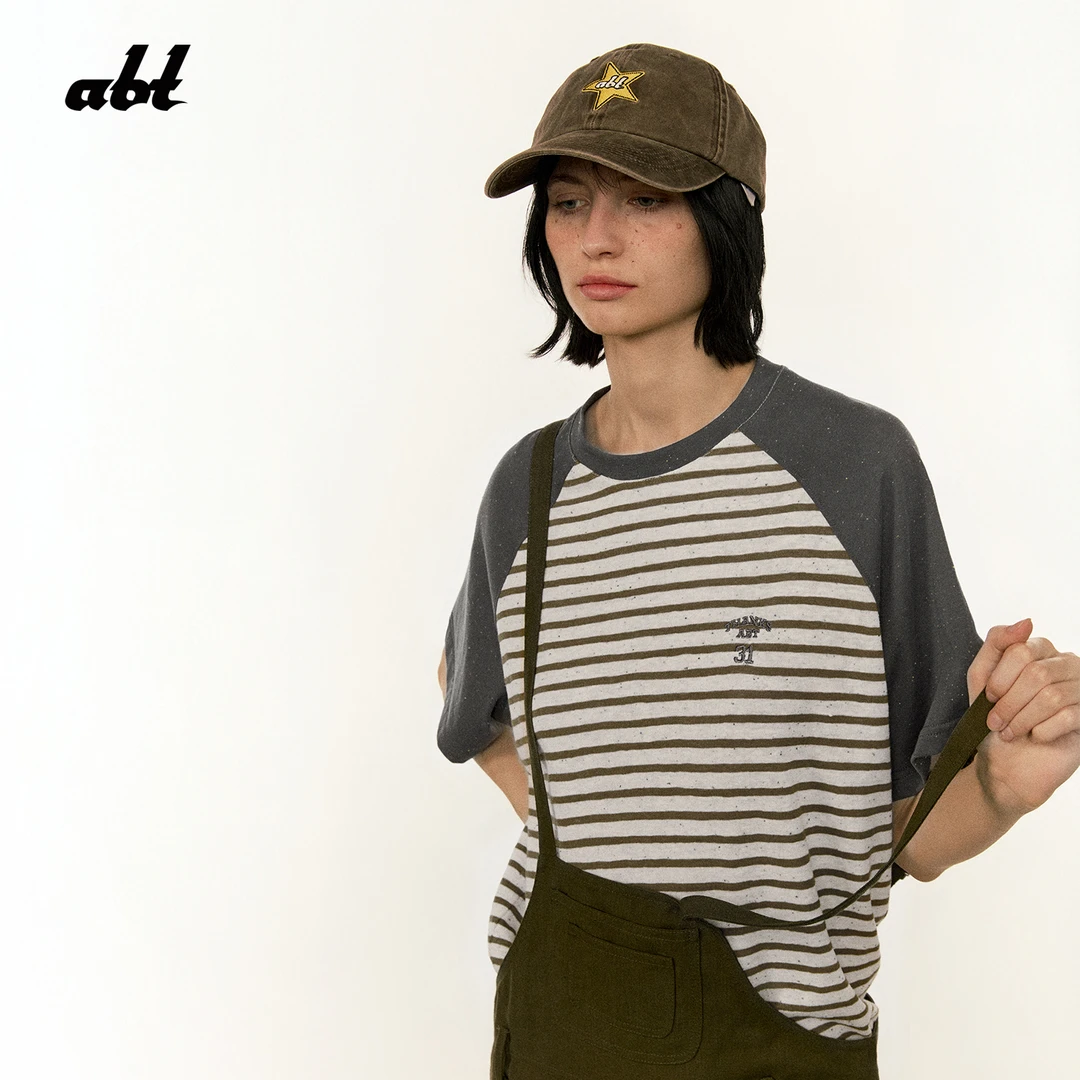 ABT 插肩条纹短袖 abt2023223