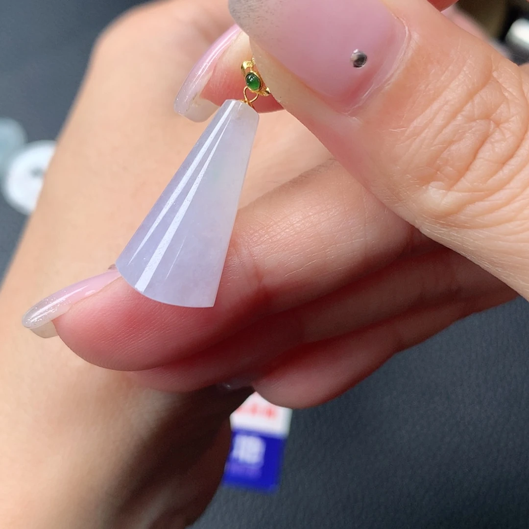 【闪购商品】翡翠18K金镶嵌吊坠(赠链)ʜ***ᐝ