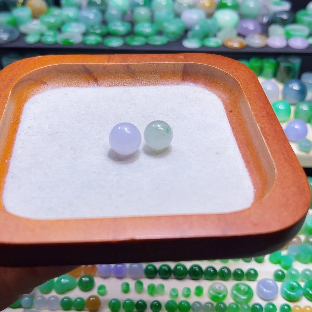 翡翠散珠晏*天然缅甸翡翠圆珠