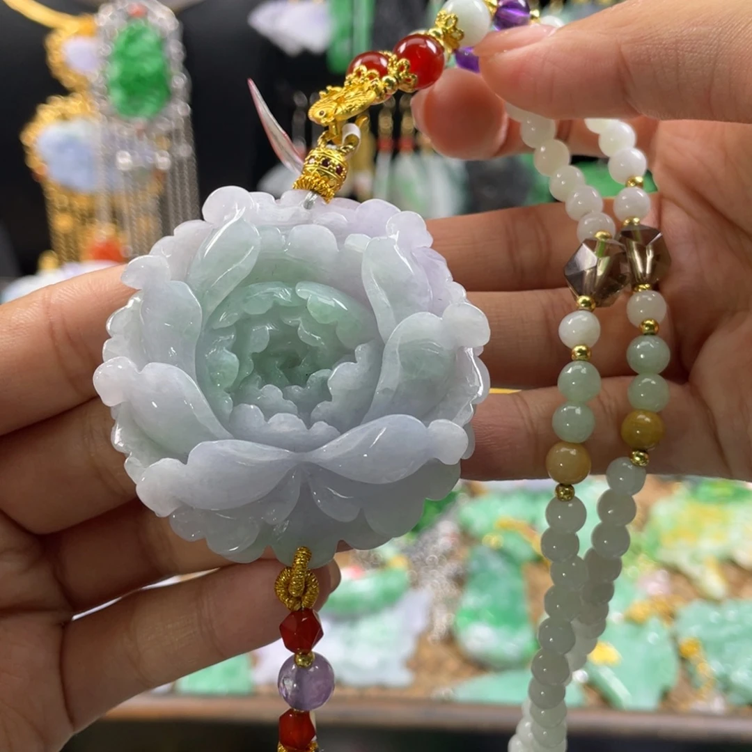 翡翠未镶嵌颈饰代编织