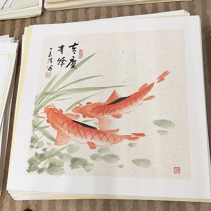 国画花鸟等图案和50.50
