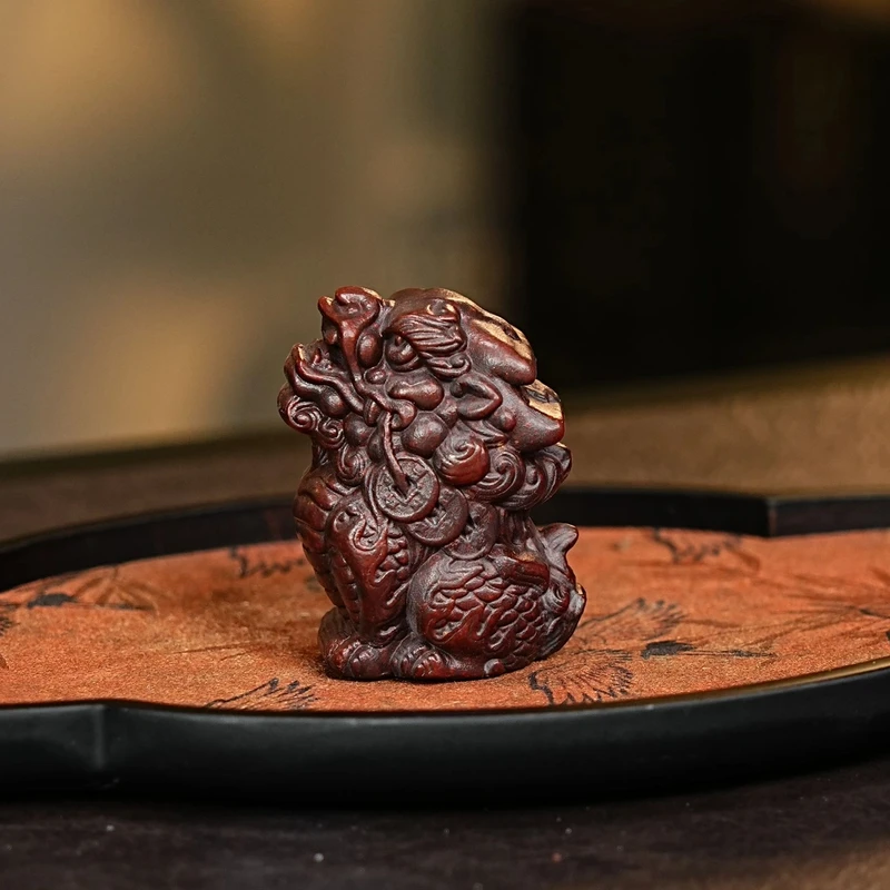 【2845望天吼茶宠】宜兴原矿紫砂手工制作紫砂茶宠 瑞狮