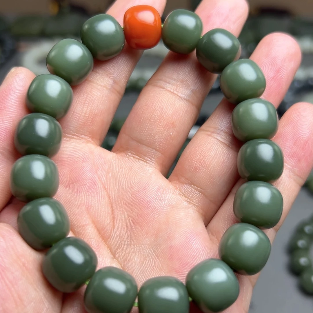 手链未镶嵌和田玉天*蓝调沙枣青卡13