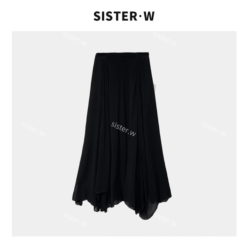 【no退no换】不规则显瘦拼接垂感a字半裙  6130