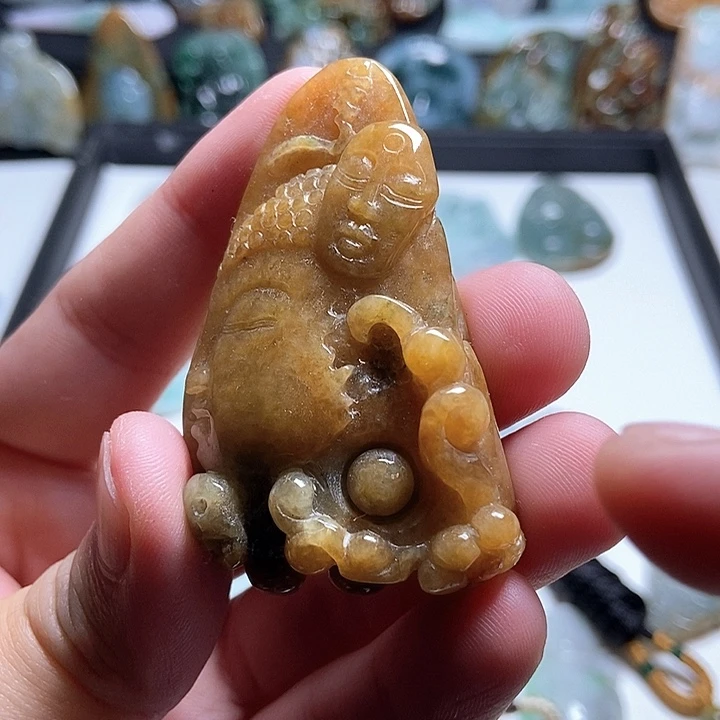 忘***铭翡翠未镶嵌颈饰翡翠a货