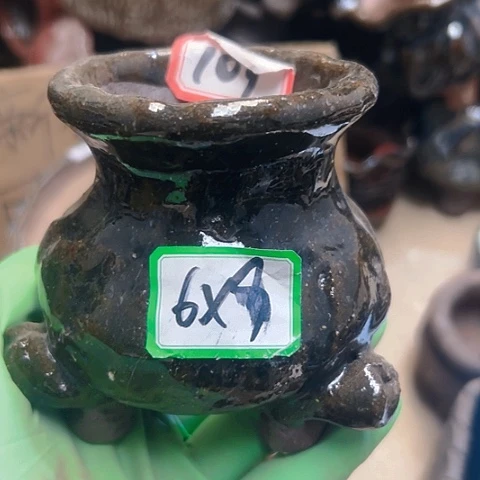 红陶粗陶花盆手工