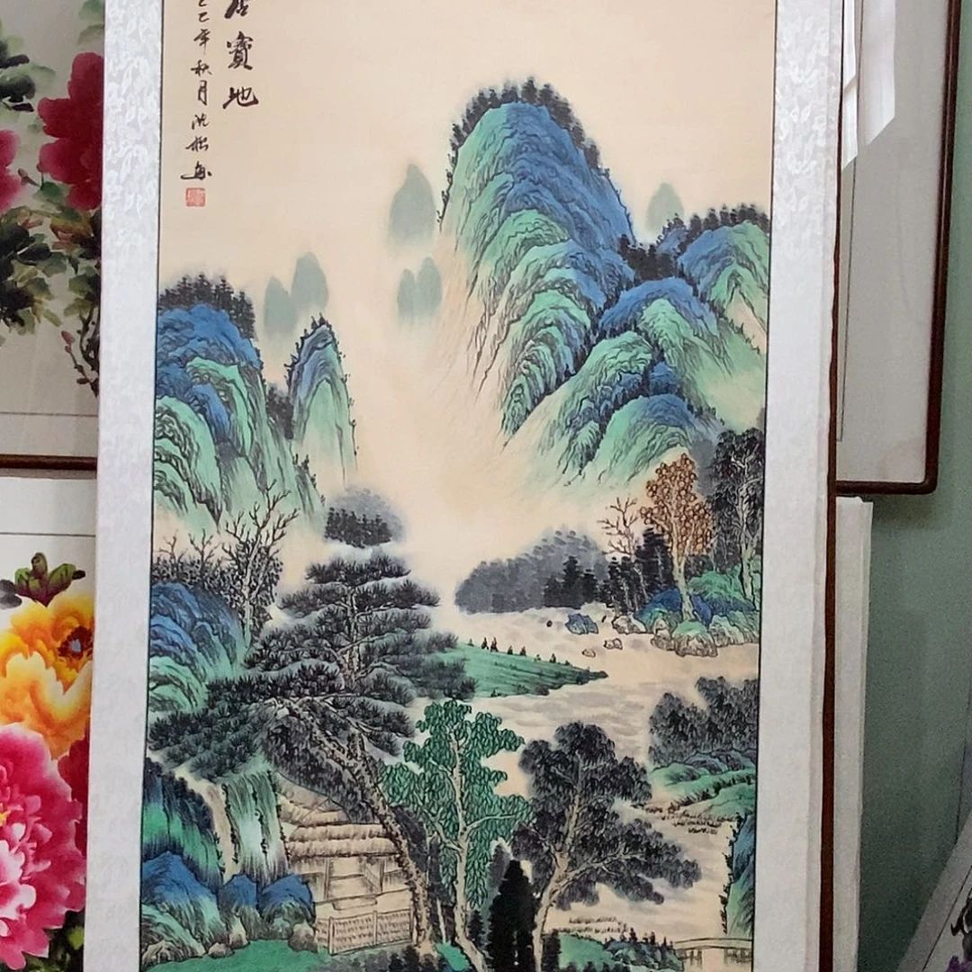 国画带框82✖️162厘米