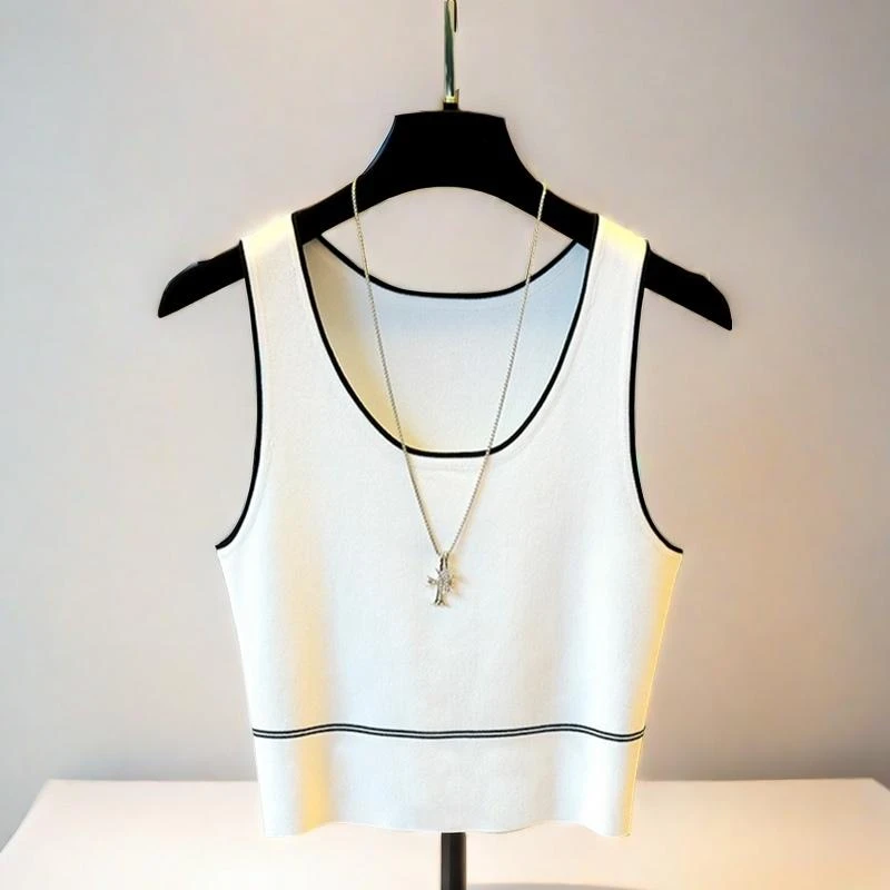 欧货针织吊带背心女夏季新款冰丝短款西装内搭外穿显瘦辣妹上衣潮