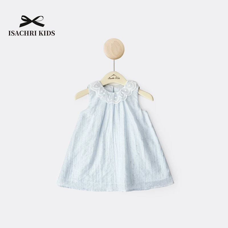 晶晶家【 现发】伊维斯度假风女童连衣裙夏季儿童背心公主裙IS618