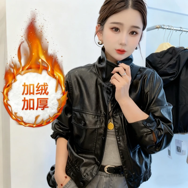 AAA【宋轶同款】油蜡皮植鞣皮衣外套高雅轻奢冬款加绒