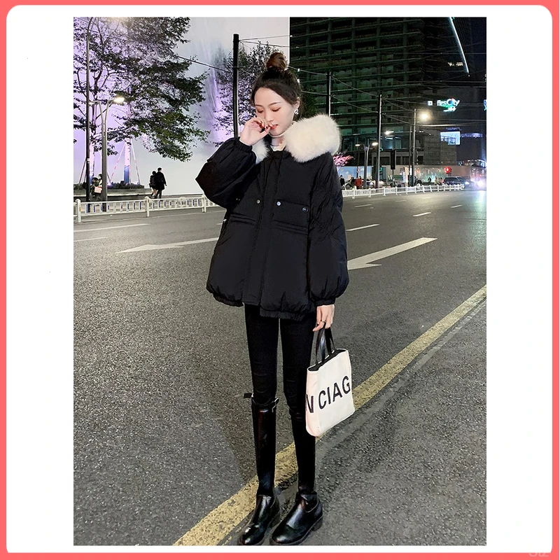 高级感新款奢美姿白色羽绒服女2025年冬宽松小个子短款外套