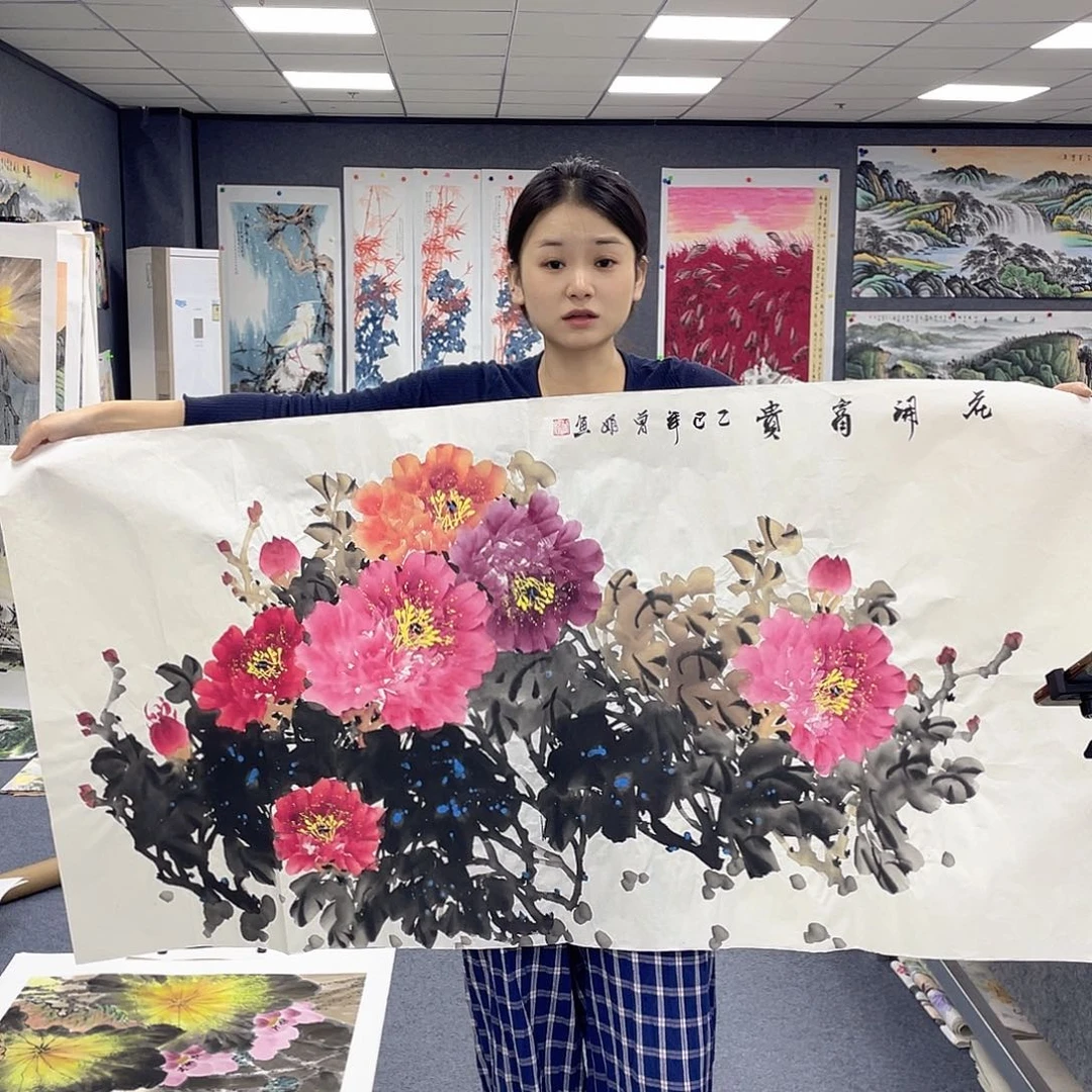 国画作品小姐姐放漏…