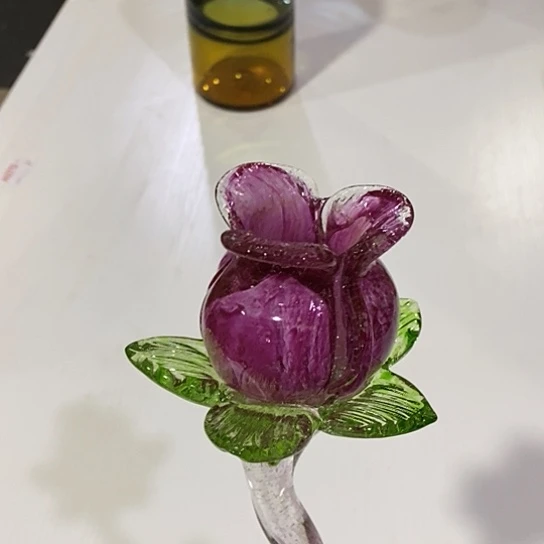 琉璃花瓶高45厘米宽6厘米