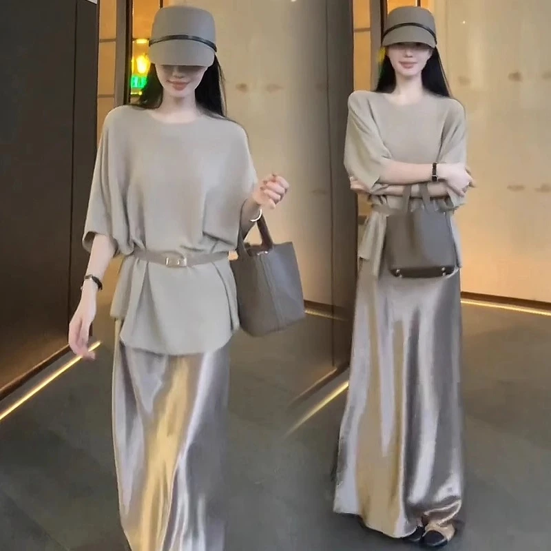 时尚套装裙女2025夏季新款洋气显瘦设计感上衣半身裙时髦两件套潮