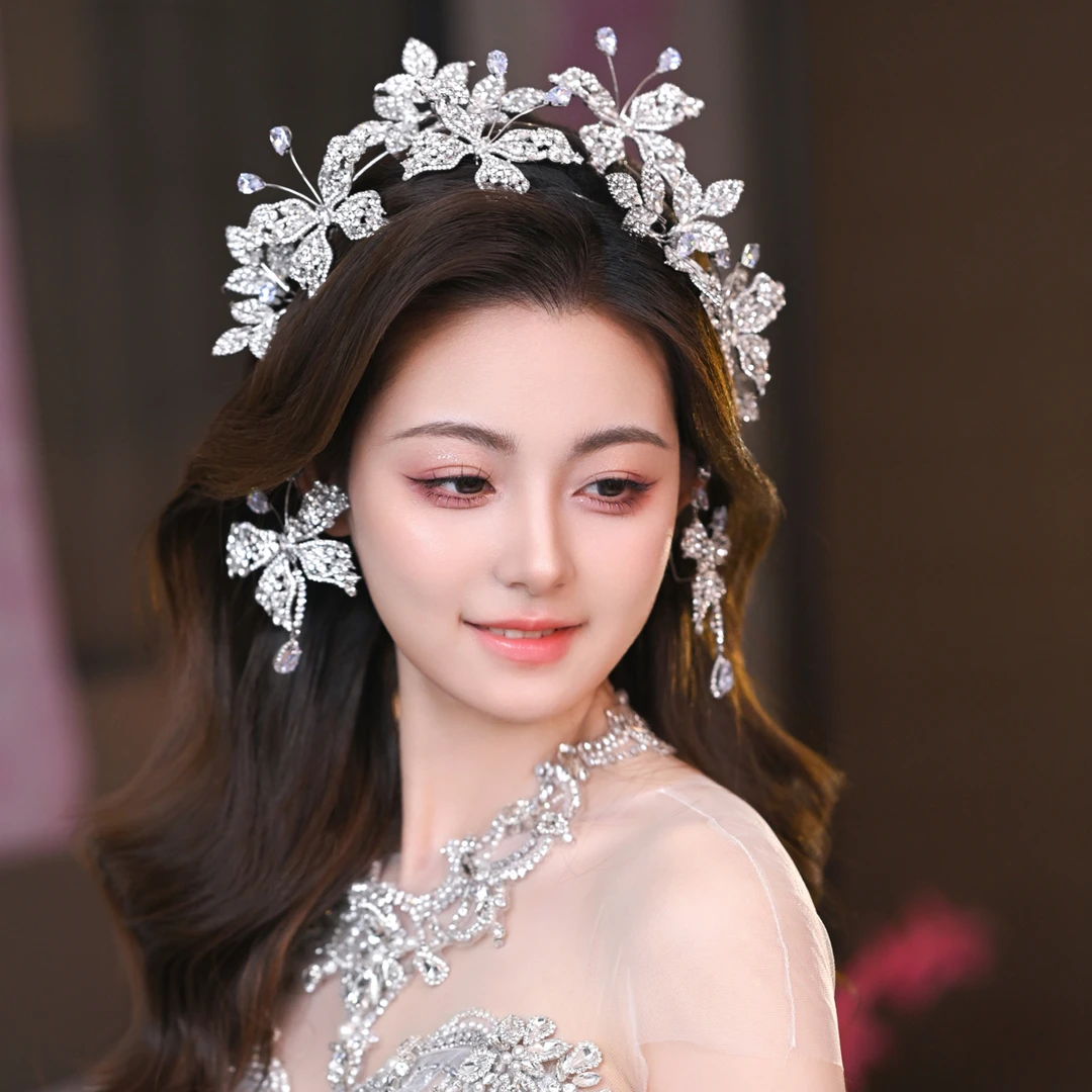 6959新娘婚饰主纱皇冠可调节软冠