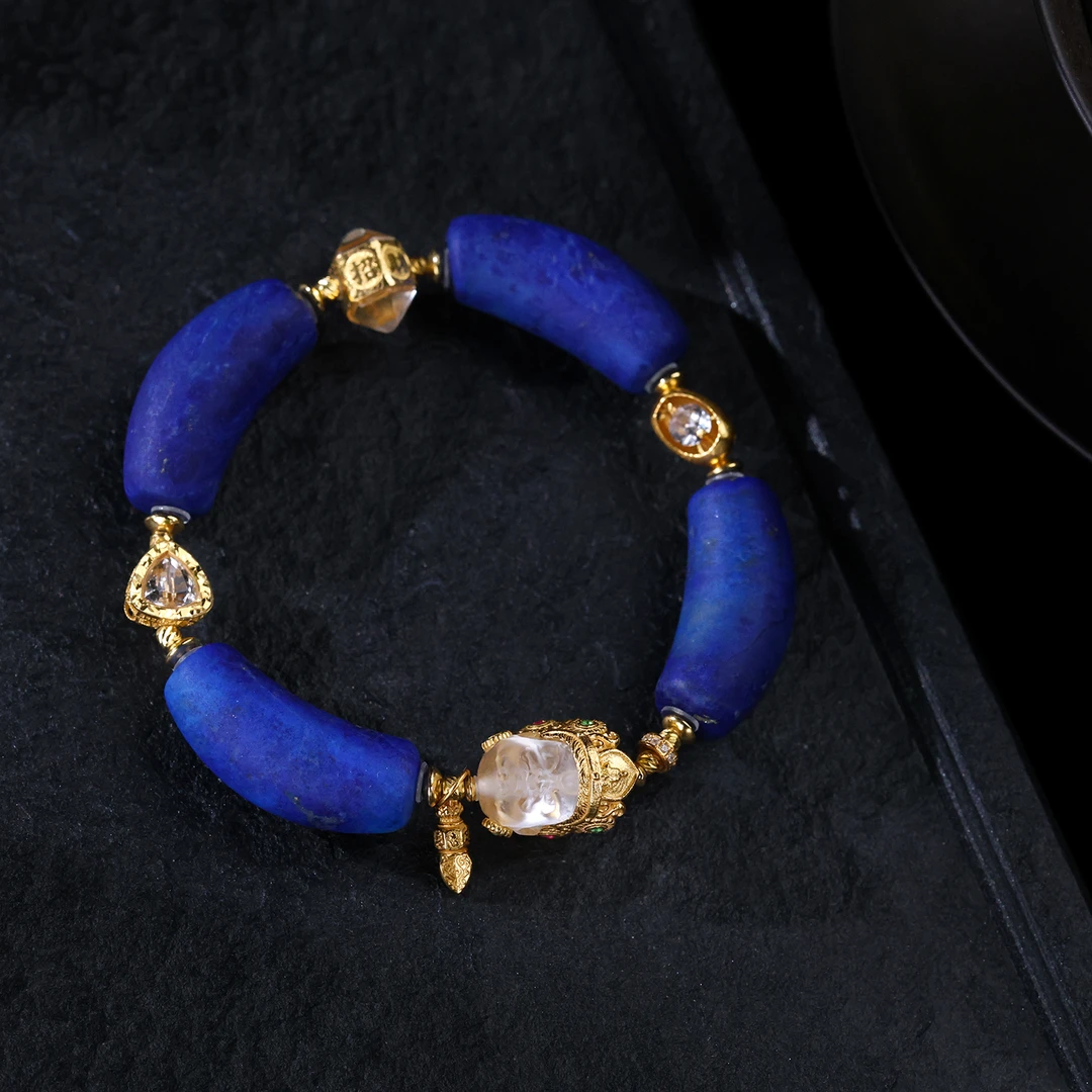 【思嘉】万界福泽 · 青金石大黑如愿手链 | 多样性发一 AB0086