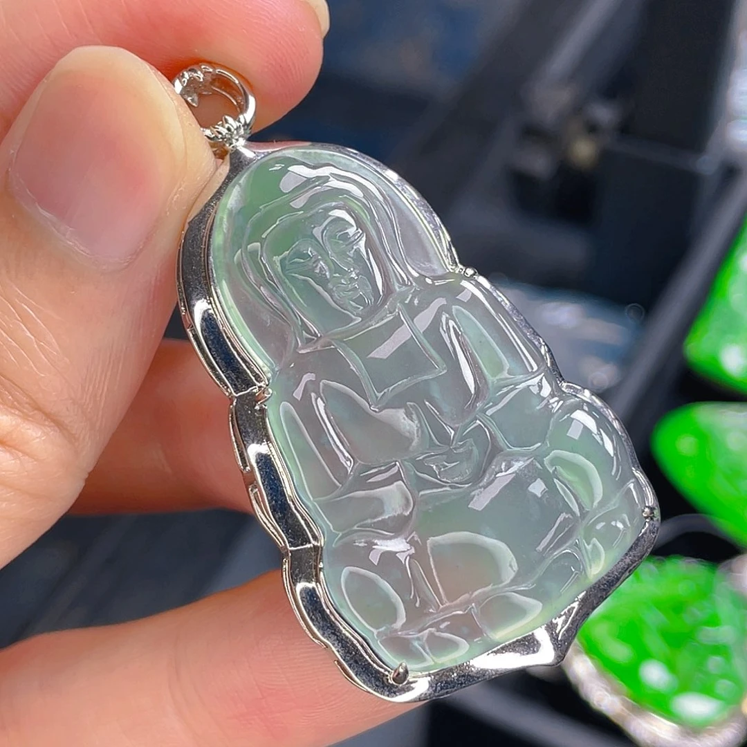 翡翠未镶嵌颈饰天然翡翠镶嵌饰品
