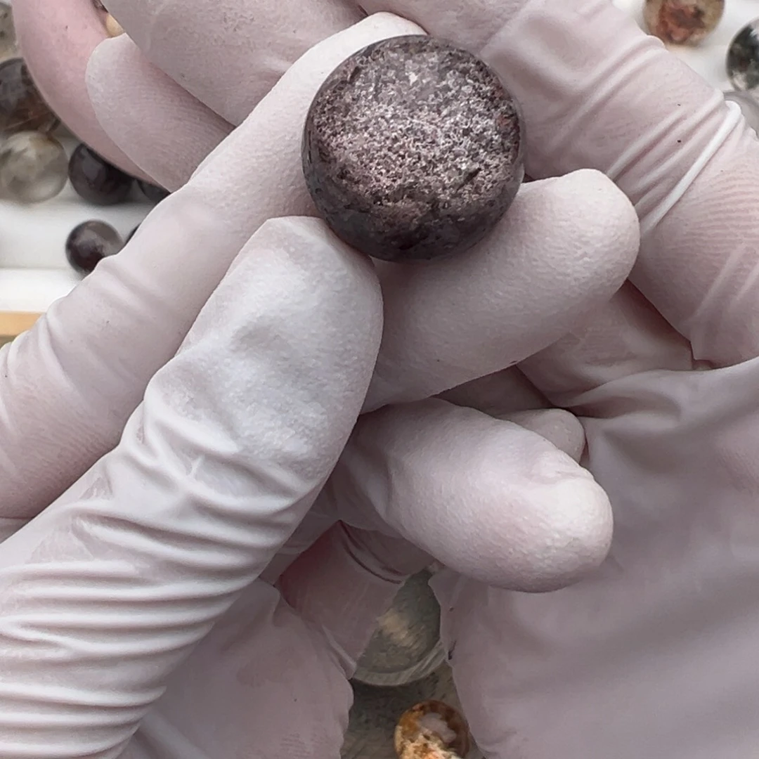 水晶水晶幽灵单珠17.3mm打孔定制不退换未镶嵌艾***姆