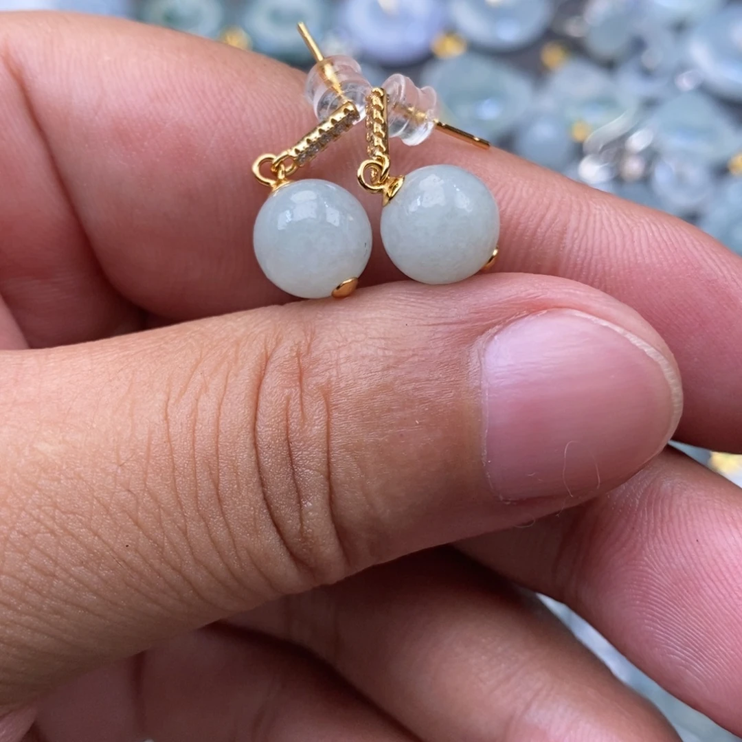 翡翠银S925镶嵌颈饰多样性发货拍一发一耳钉一对