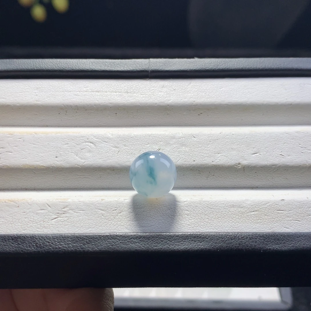 翡翠未镶嵌手串卡11蓝紫飘花