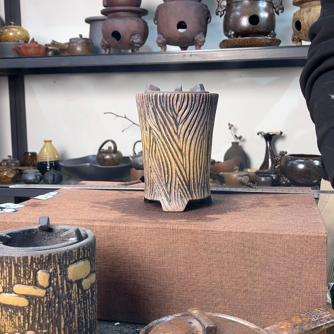 紫泥茶壶紫砂粗陶茶器