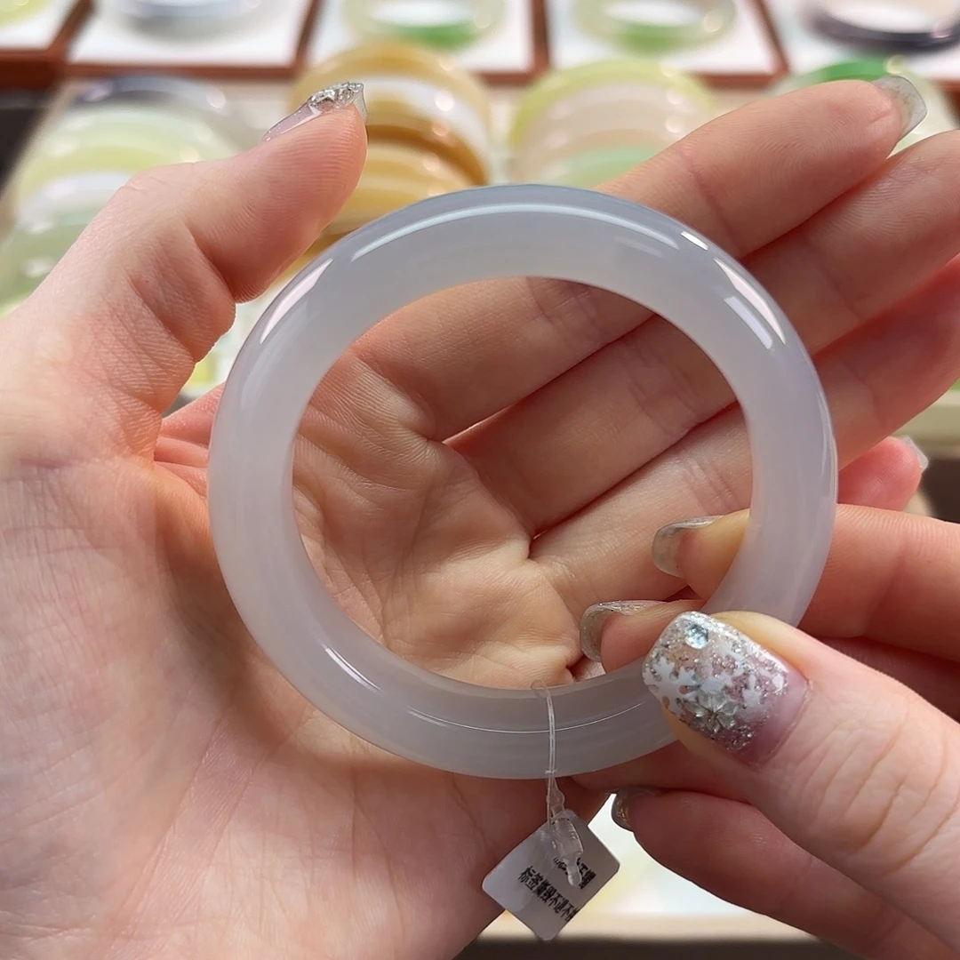 和田玉未镶嵌手镯【满圈香芋紫 种水好 强推】