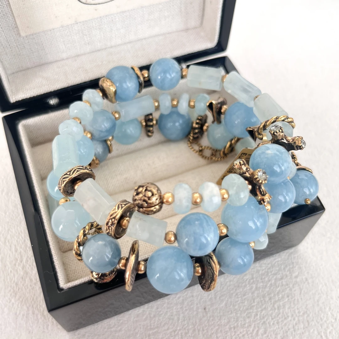 铜合金仿水晶手链 「Lily中古」AJ手串AY24