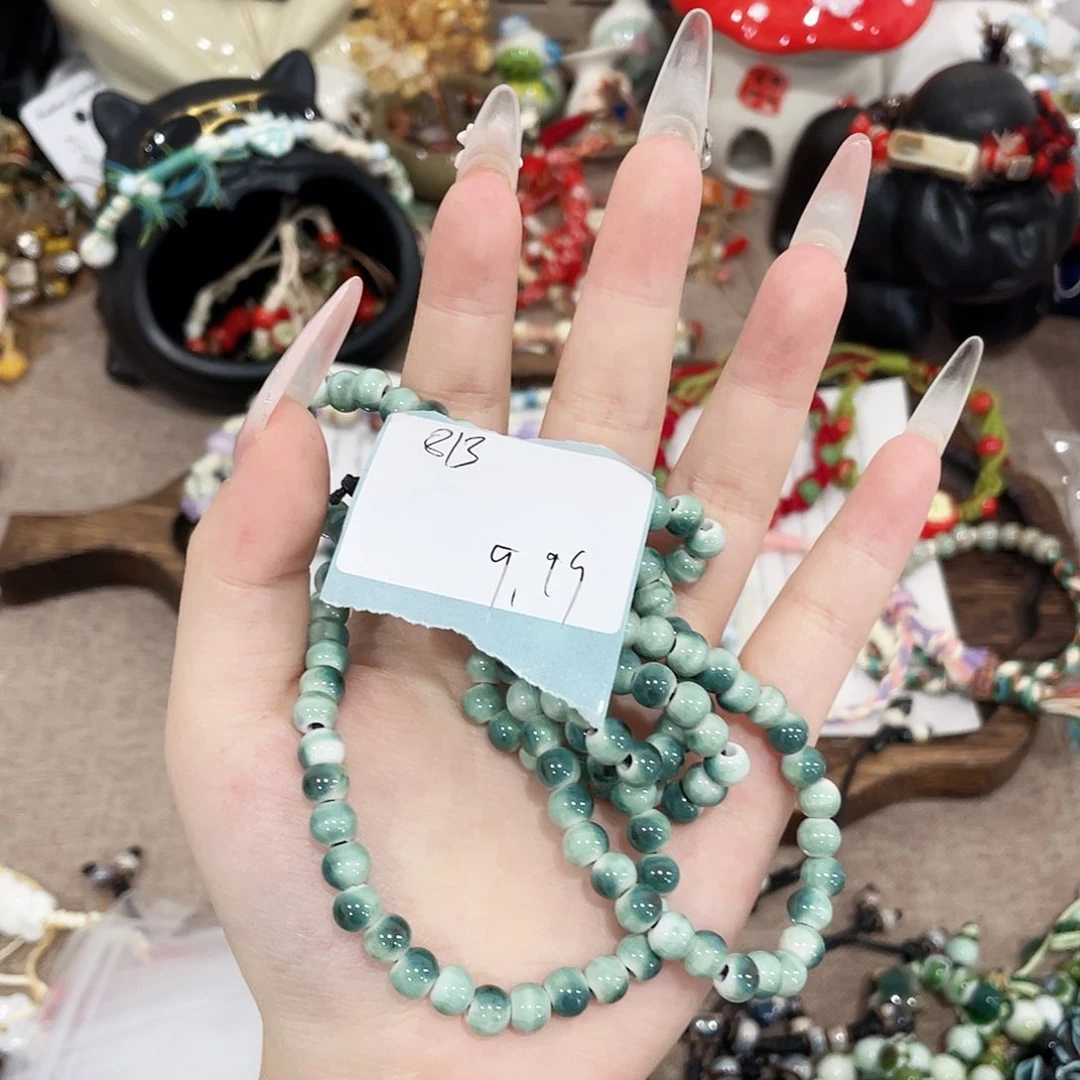 石英石铁合金陶瓷手串813