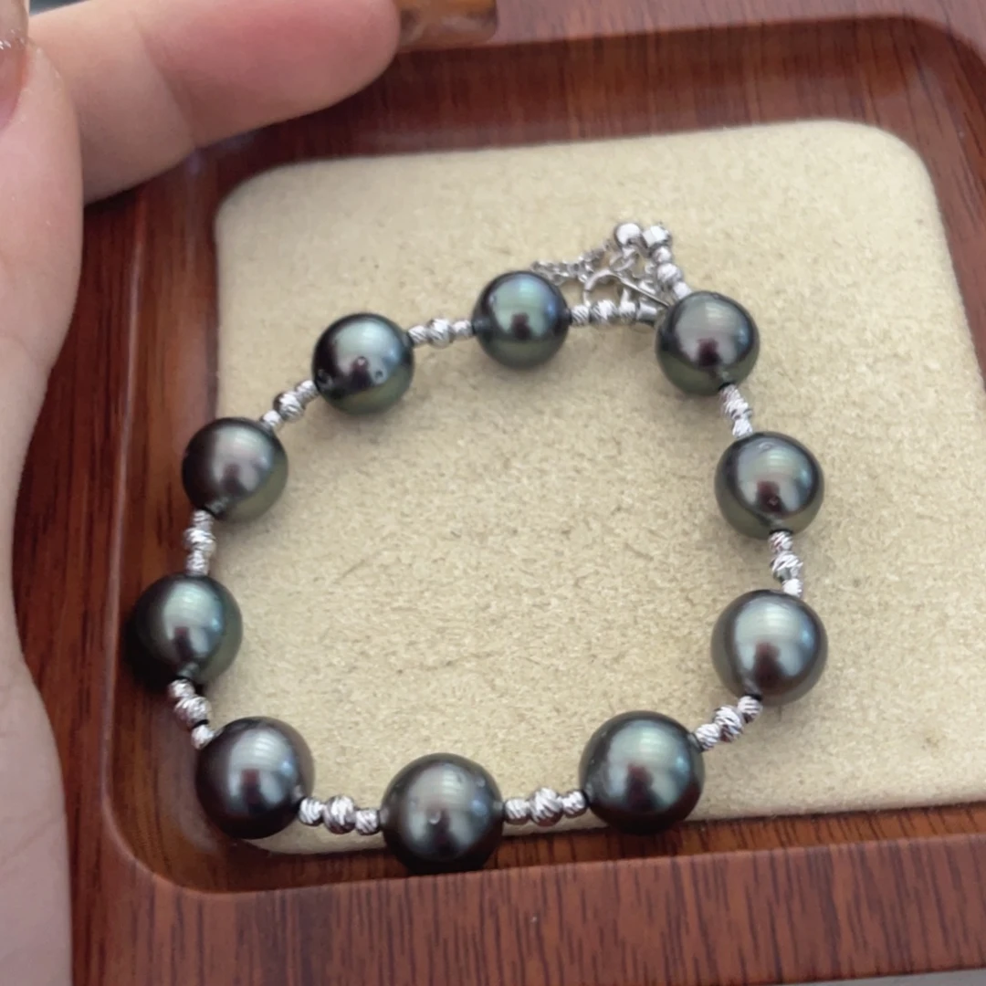 手链海水珍珠银S925镶嵌D65