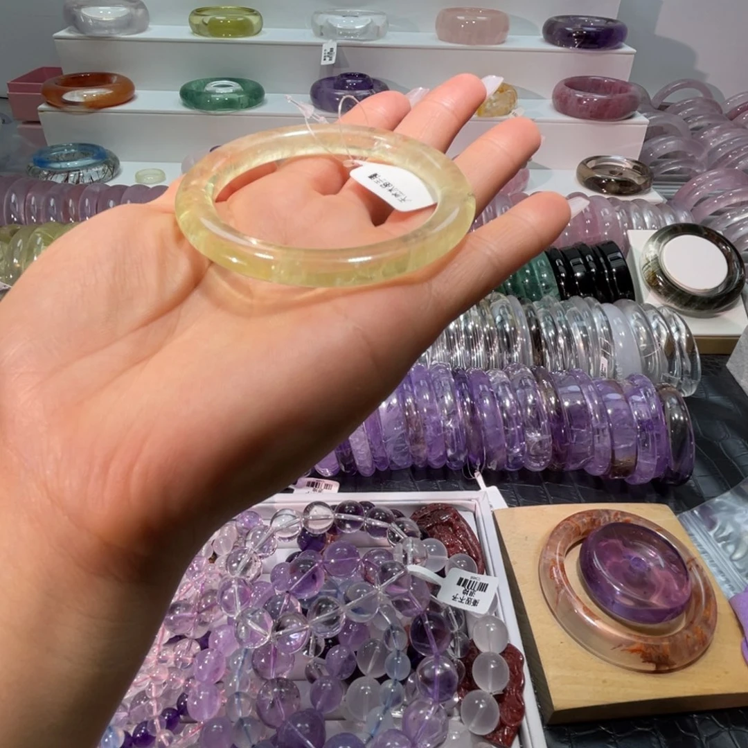 手镯未镶嵌水晶手镯56.7圈口18号